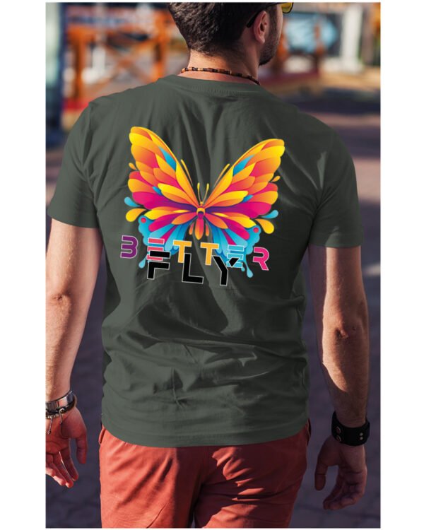 Koszulka unisex motyl “Better fly”, dla niego – wybierz kolor!