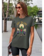 Koszulka unisex "Fitness z zombie, trenuj by przeżyć", dla niej – wybierz kolor!