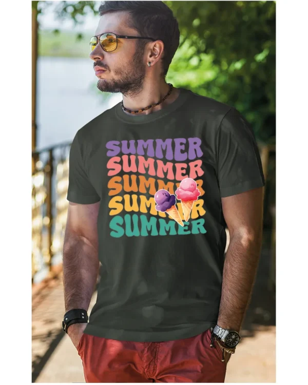 Koszulka Lato pełne smaku <br>delektuj się słodkimi chwilami - Unisex, dla niego