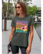Koszulka Lato pełne smaku <br>delektuj się słodkimi chwilami - Unisex, dla niej