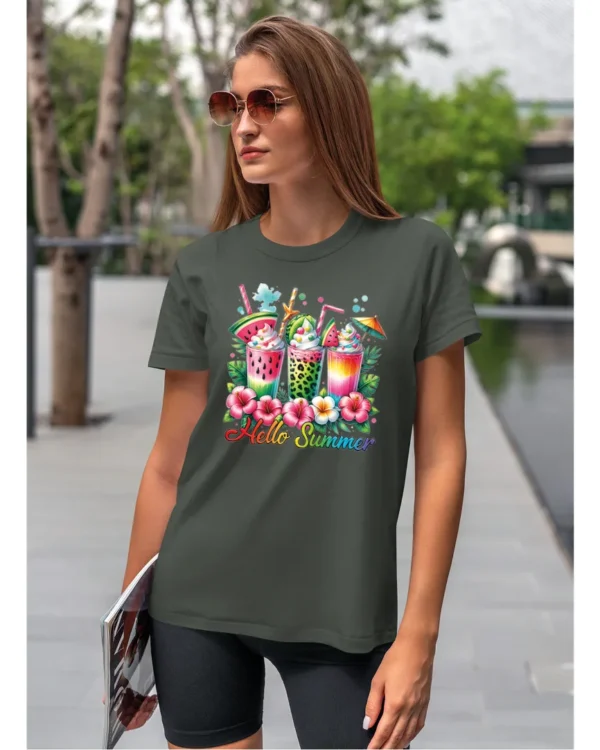 Koszulka Witaj Lato! <br>ciesz się owocowymi smakami - Unisex, dla niej