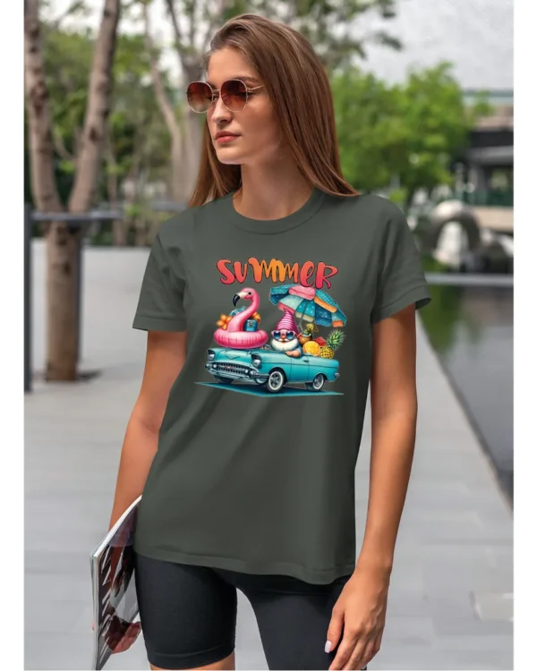 Koszulka Lato pełne radości <br>wyrusz w podróż do przygód - Unisex, dla niej