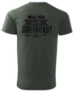 Koszulka Romantyczna propozycja, „Will you be my girlfriend?” - Unisex