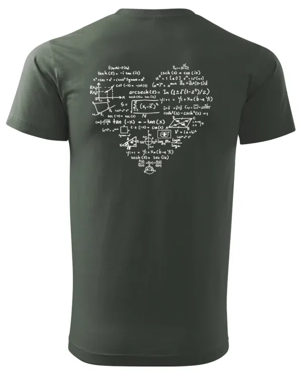 Koszulka Matematyczne serce, dla miłośników liczb – edycja White, Unisex