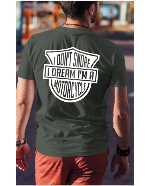 Koszulka I dont snore, I dream I’m a motorcycle – edycja White, Unisex