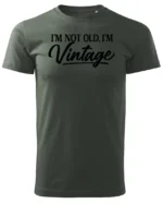 Koszulka Styl retro na co dzień, „I'm not old, I'm vintage” – edycja Midnight, Unisex