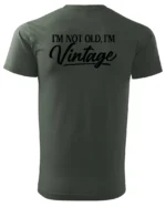 Koszulka Styl retro na co dzień, „I'm not old, I'm vintage” – edycja Midnight, Unisex