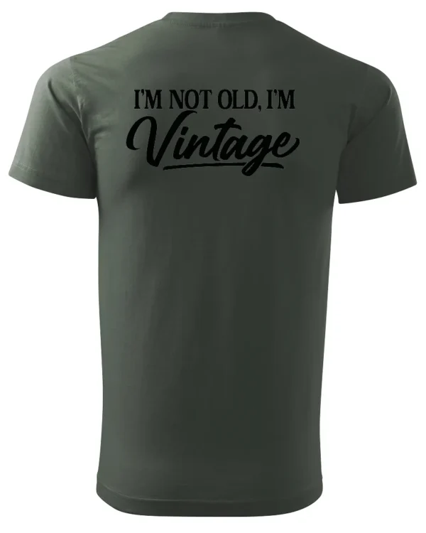 Koszulka Styl retro na co dzień, „I'm not old, I'm vintage” – edycja Midnight, Unisex
