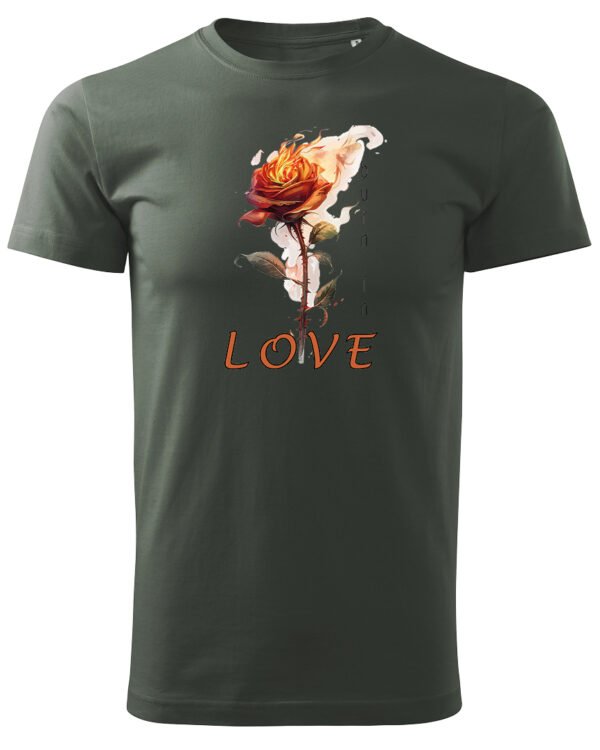 Koszulka Burn in Love <br>Romantyczny płomień - Unisex, dla niego