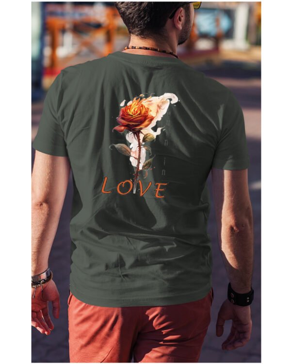 Koszulka Burn in Love <br>Romantyczny płomień - Unisex, dla niego