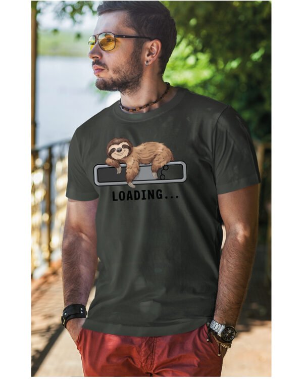 Koszulka Loading Leniwiec <br>Ładowanie energii - Unisex, dla niego