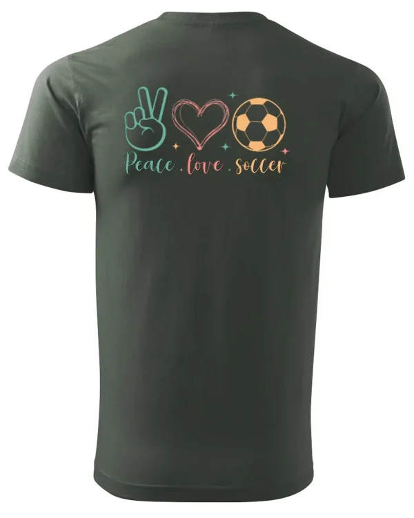 Koszulka Peace Love Soccer <br>Sport i pasja - Unisex, dla niej