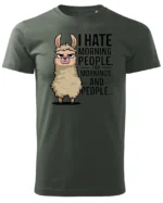 Koszulka I Hate Mornings <br>And people - Unisex, dla niej