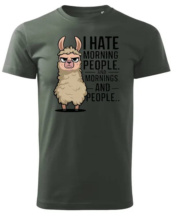 Koszulka I Hate Mornings <br>And people - Unisex, dla niej