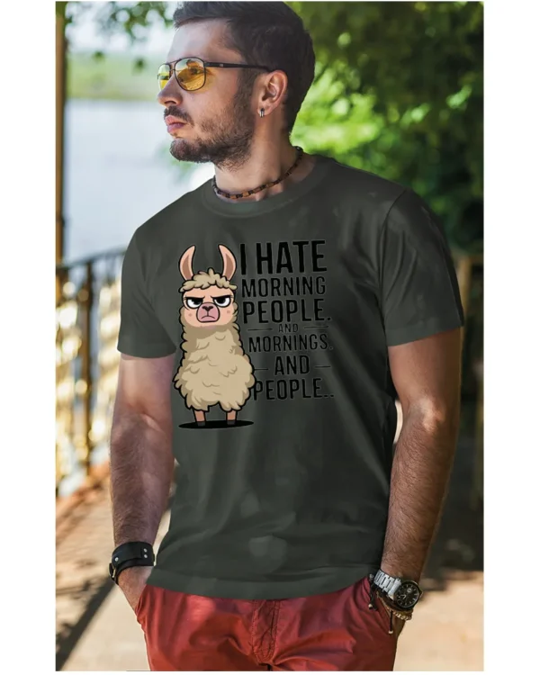 Koszulka I Hate Mornings <br>And people - Unisex, dla niego