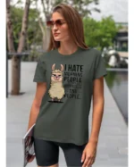 Koszulka I Hate Mornings <br>And people - Unisex, dla niej