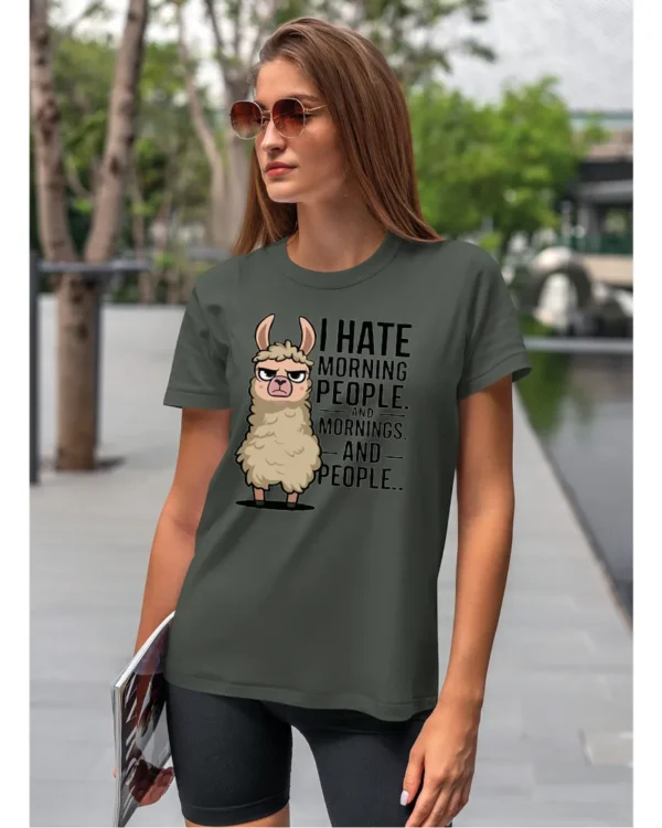 Koszulka I Hate Mornings <br>And people - Unisex, dla niej
