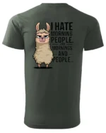 Koszulka I Hate Mornings <br>And people - Unisex, dla niej