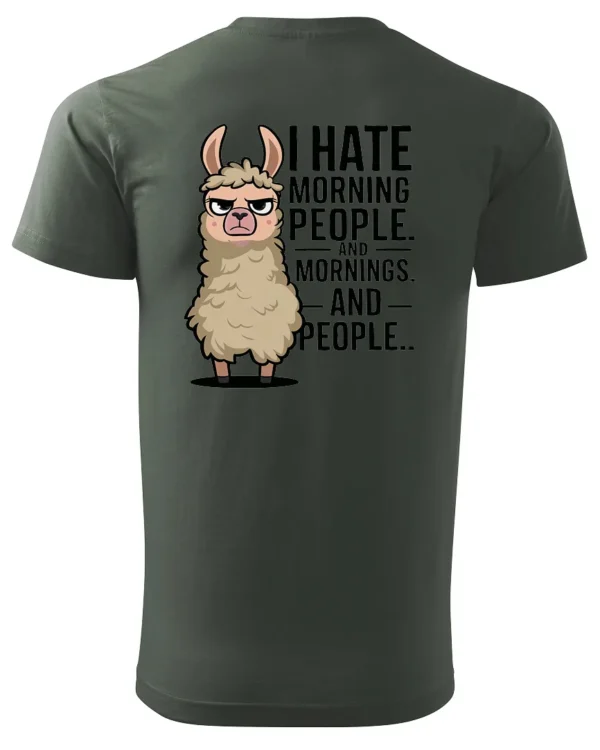 Koszulka I Hate Mornings <br>And people - Unisex, dla niej