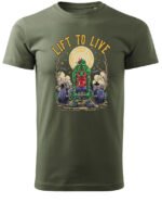 Koszulka unisex "Fitness z zombie, trenuj by przeżyć", dla niego – wybierz kolor!