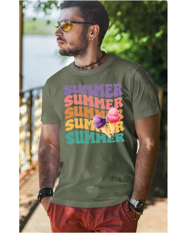 Koszulka Lato pełne smaku <br>delektuj się słodkimi chwilami - Unisex, dla niego