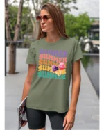 Koszulka Lato pełne smaku <br>delektuj się słodkimi chwilami - Unisex, dla niej