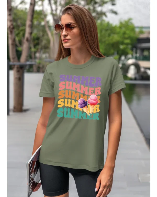 Koszulka Lato pełne smaku <br>delektuj się słodkimi chwilami - Unisex, dla niej