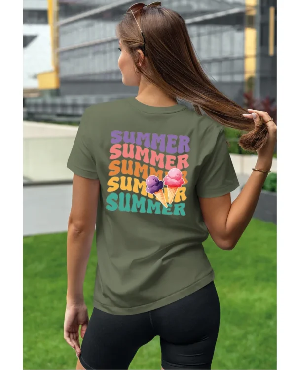 Koszulka Lato pełne smaku <br>delektuj się słodkimi chwilami - Unisex, dla niej