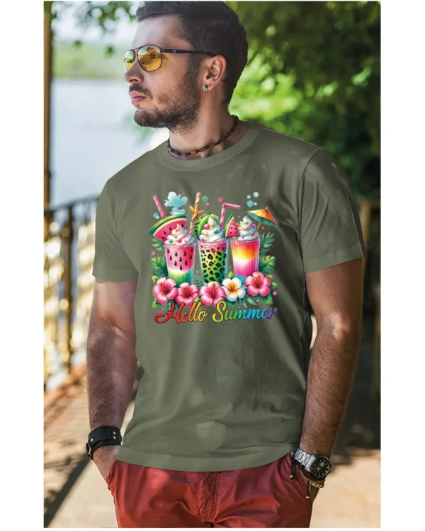 Koszulka Witaj Lato! <br>ciesz się owocowymi smakami - Unisex, dla niego