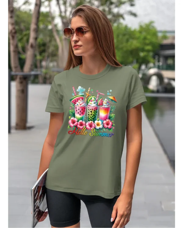 Koszulka Witaj Lato! <br>ciesz się owocowymi smakami - Unisex, dla niej