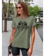 Koszulka Romantyczna propozycja, „Will you be my girlfriend?” - Unisex