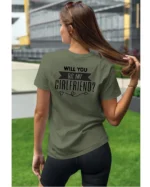 Koszulka Romantyczna propozycja, „Will you be my girlfriend?” - Unisex