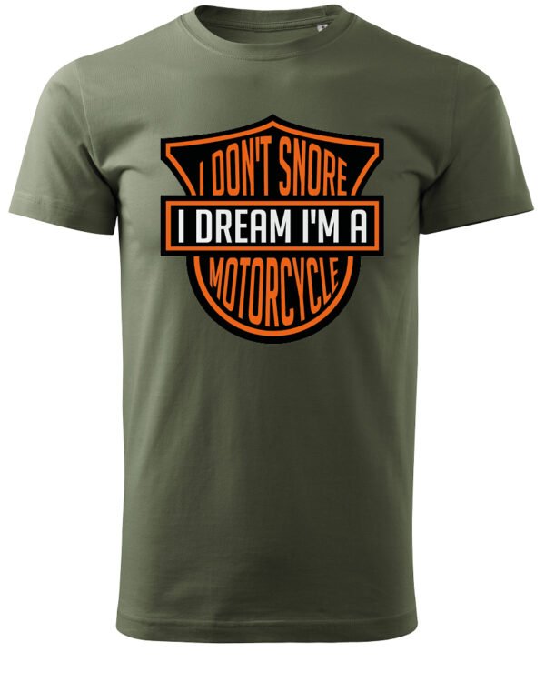 Koszulka I dont snore, I dream I’m a motorcycle – edycja Midnight, Unisex