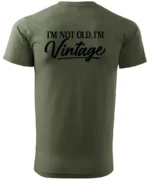 Koszulka Styl retro na co dzień, „I'm not old, I'm vintage” – edycja Midnight, Unisex