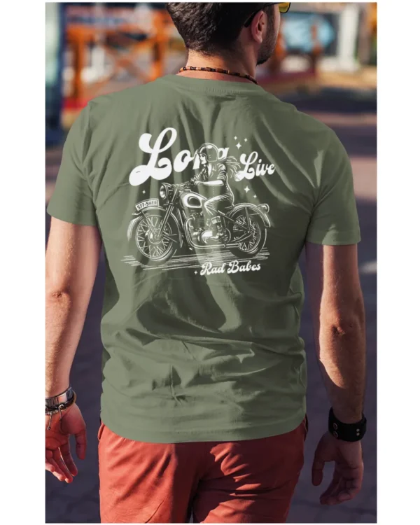 Koszulka Jazda, wolność, niezależność, „Long Live Rad Babes” – edycja White, Unisex