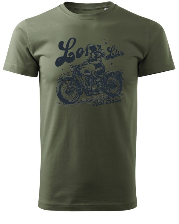 Koszulka Jazda, wolność, niezależność, „Long Live Rad Babes” – edycja Midnight, Unisex