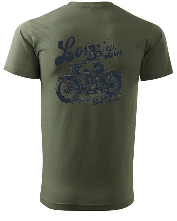 Koszulka Jazda, wolność, niezależność, „Long Live Rad Babes” – edycja Midnight, Unisex