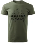 Koszulka Rozwijaj się przez błędy, „Learn from mistakes” – Unisex