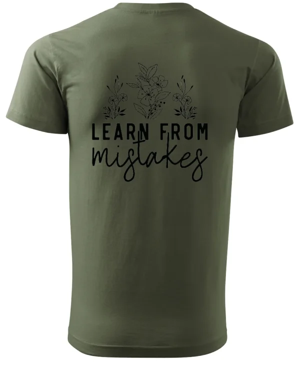 Koszulka Rozwijaj się przez błędy, „Learn from mistakes” – Unisex