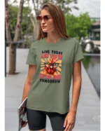 Koszulka Live Today <br>Kurczak na luzie - Unisex, dla niej