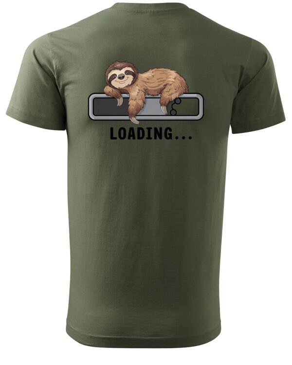 Koszulka Loading Leniwiec <br>Ładowanie energii - Unisex, dla niego