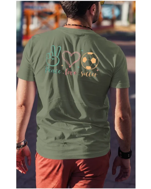 Koszulka Peace Love Soccer <br>Sport i pasja - Unisex, dla niej