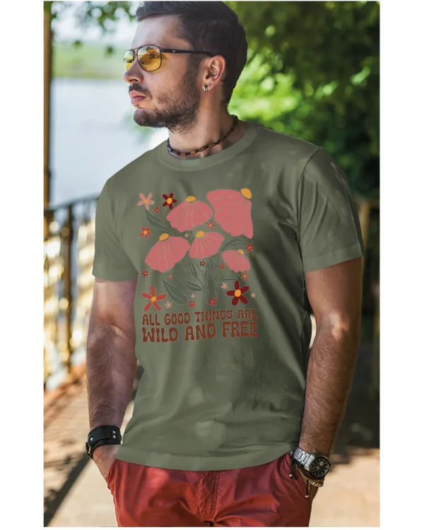 Koszulka Wild and Free <br>Piękno natury - Unisex, dla niego