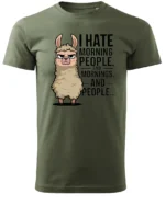 Koszulka I Hate Mornings <br>And people - Unisex, dla niej