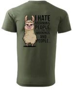 Koszulka I Hate Mornings <br>And people - Unisex, dla niej