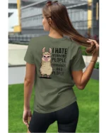 Koszulka I Hate Mornings <br>And people - Unisex, dla niej