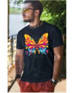 Koszulka unisex motyl “Better fly”, dla niego – wybierz kolor!