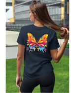 Koszulka unisex motyl “Better fly”, dla niej – wybierz kolor!