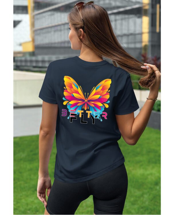 Koszulka unisex motyl “Better fly”, dla niej – wybierz kolor!