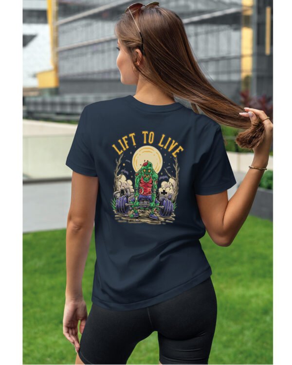Koszulka unisex "Fitness z zombie, trenuj by przeżyć", dla niej – wybierz kolor!